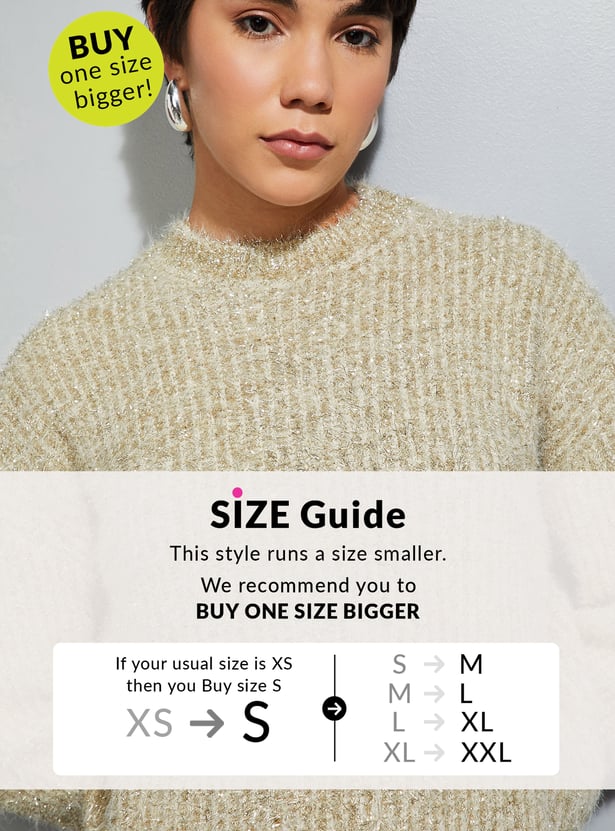 URB_N Women Shimmery Sweater