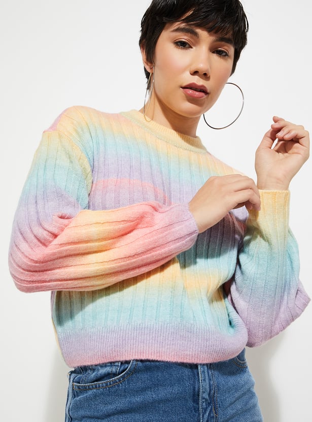 URB_N Women Striped Sweater