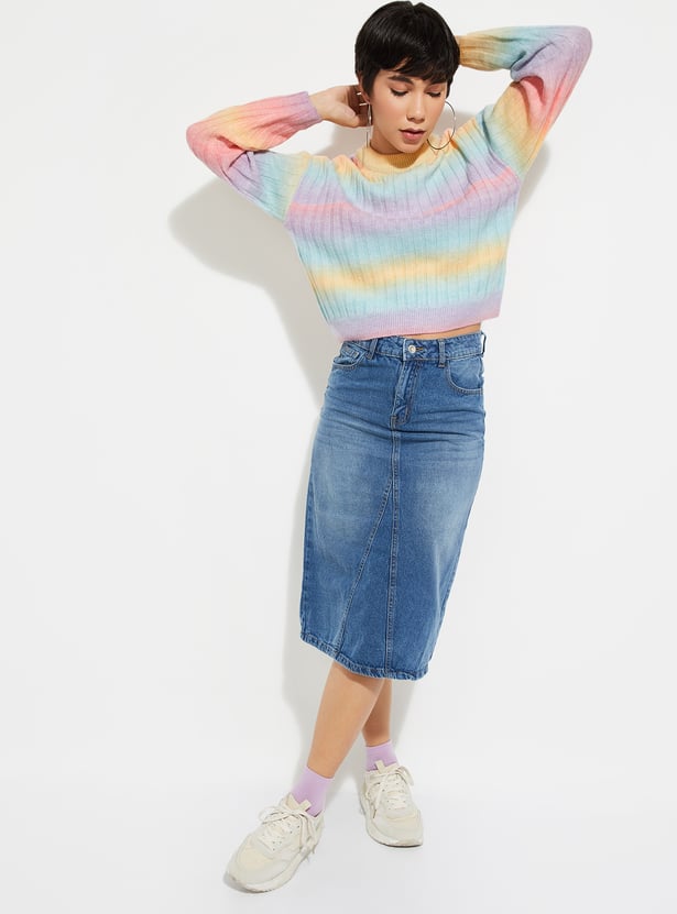 URB_N Women Striped Sweater