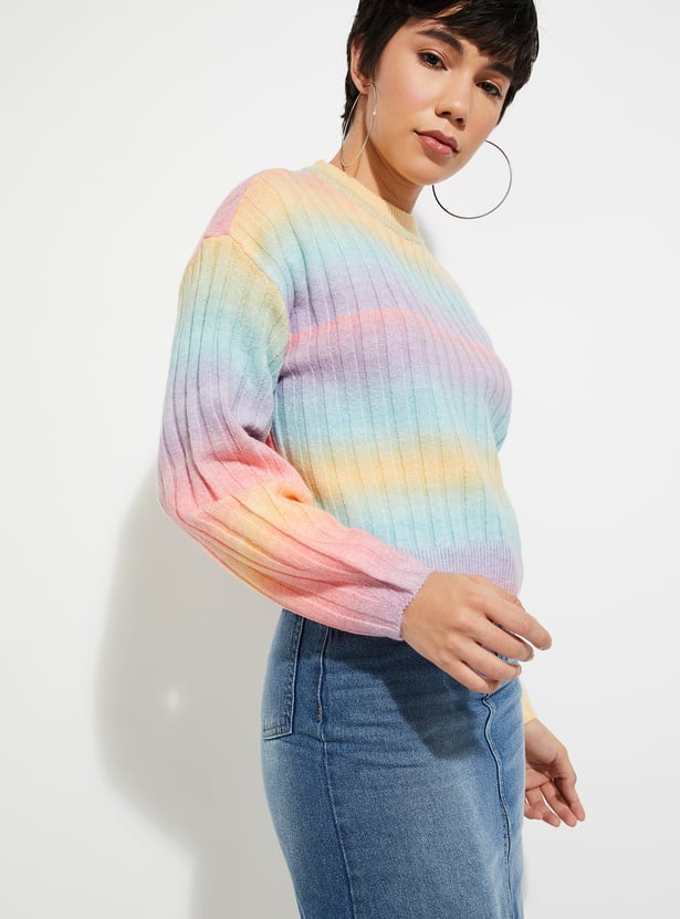 URB_N Women Striped Sweater