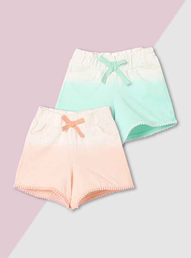 Girls Ombre Shorts - Pack of 2