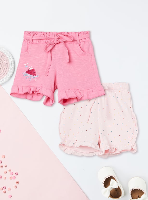 Girls Ombre Shorts - Pack of 2