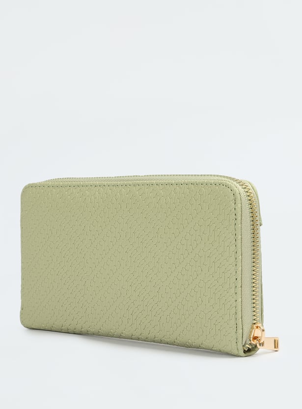 Women Textured Zip Around Wallet