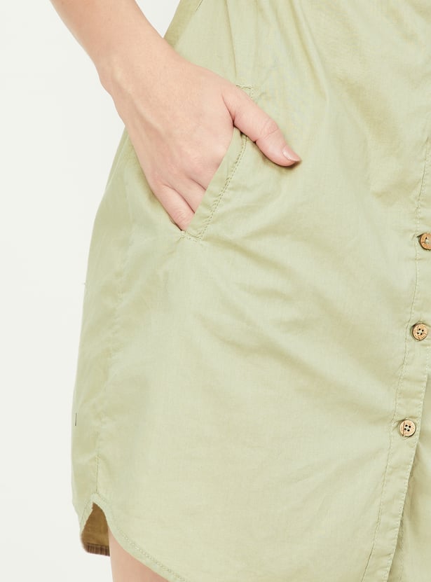 Women Solid Belted Tunic