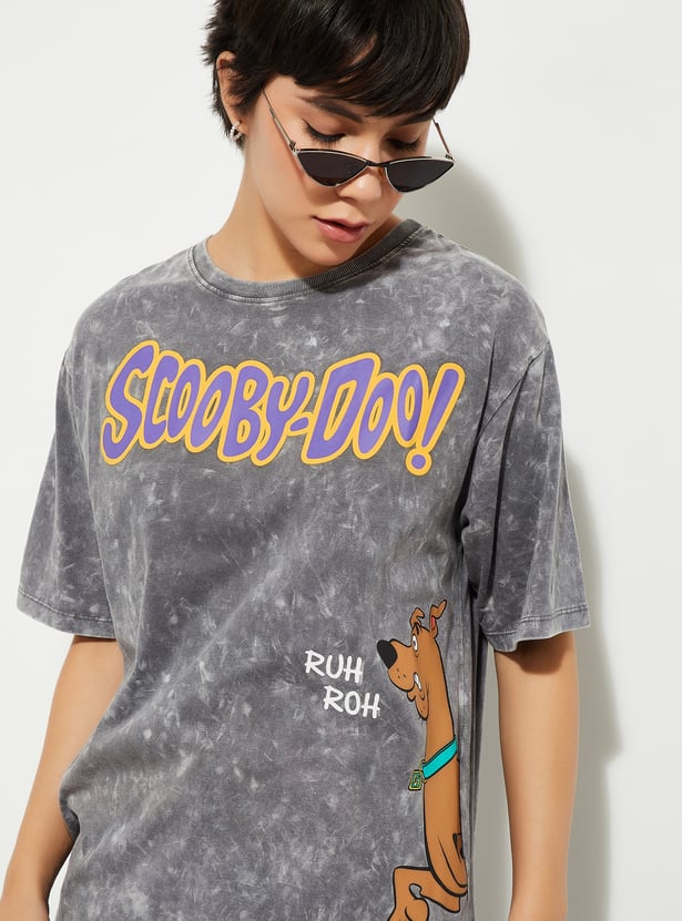 URB_N Women Boxy Fit Scooby-Do Print T-shirt