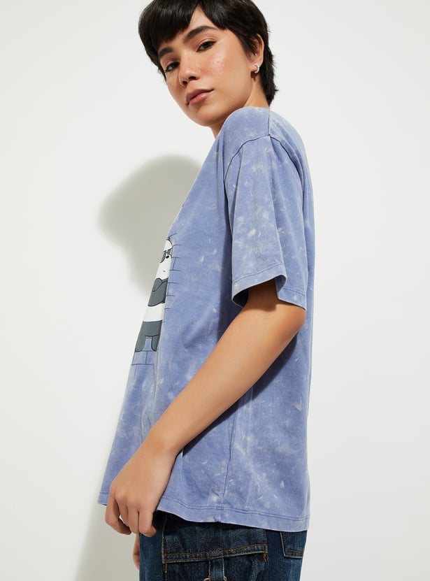 URB_N Women We Bare Bears Print Boxy Fit T-shirt