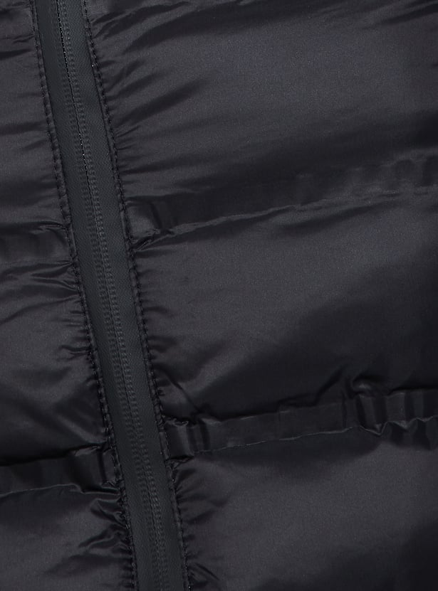 URB_N Women Puffer Jacket with Scuba Sleeves