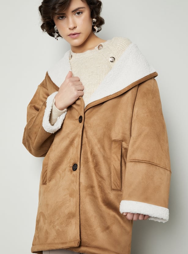 Women Faux Suede Coat