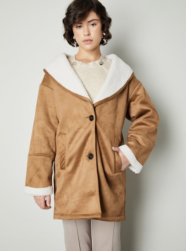 Women Faux Suede Coat