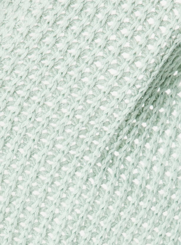 Women Open Knit Muffler