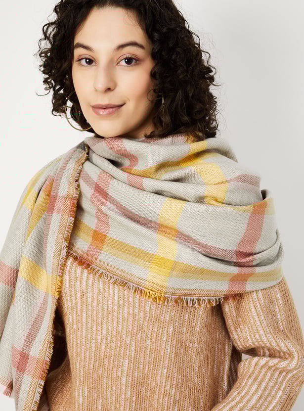 Women Checked Muffler