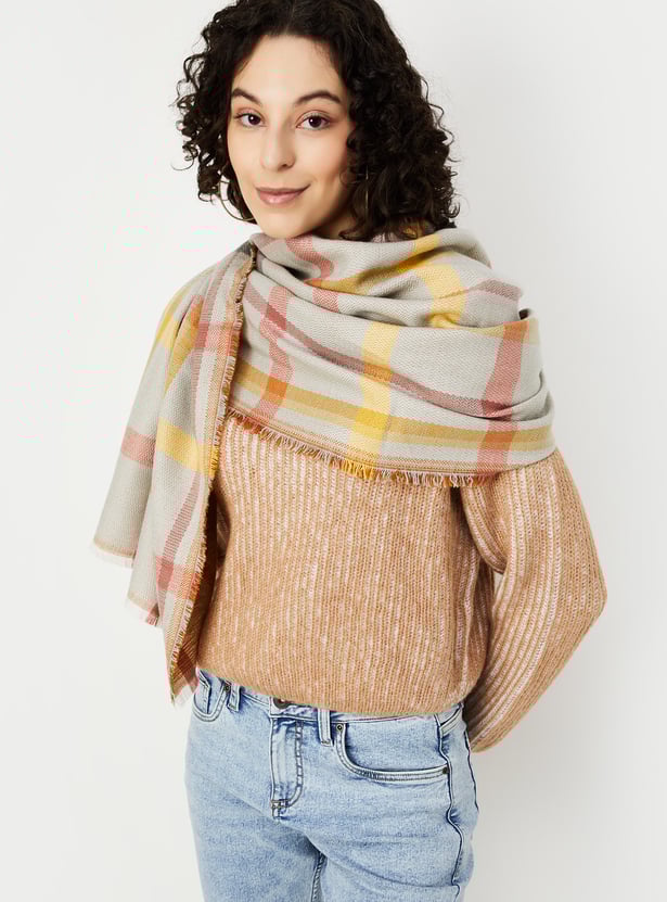Women Checked Muffler