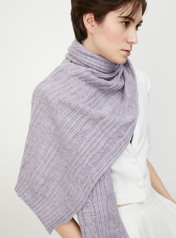 Women Cable Knit Muffler