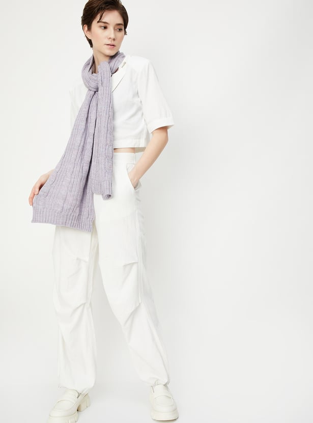 Women Cable Knit Muffler