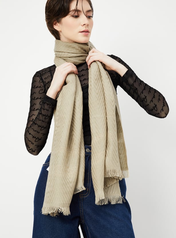 Women Chevron Woven Shawl