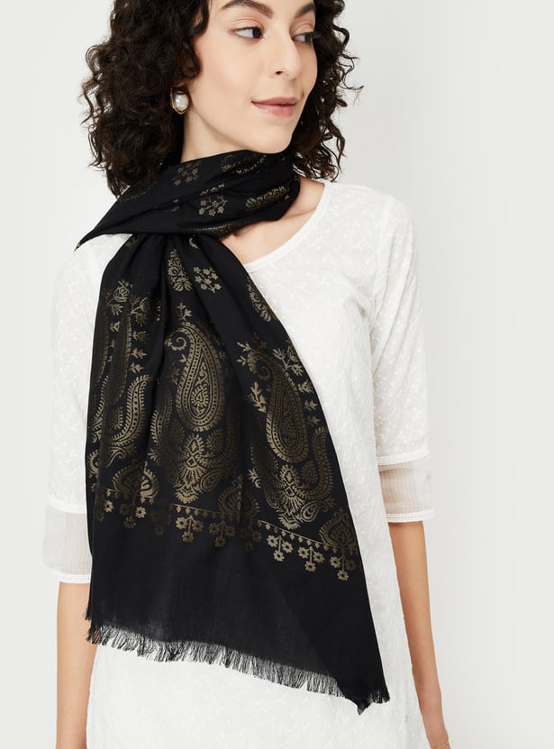 Women Paisley Woven Shawl