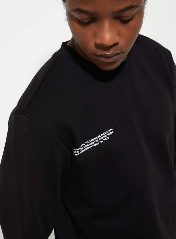 URB_N Men Placement Printed Sweatshirt