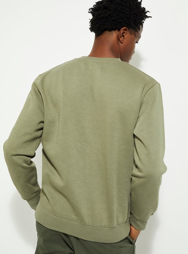 URB_N Men Printed Pocket Sweatshirt