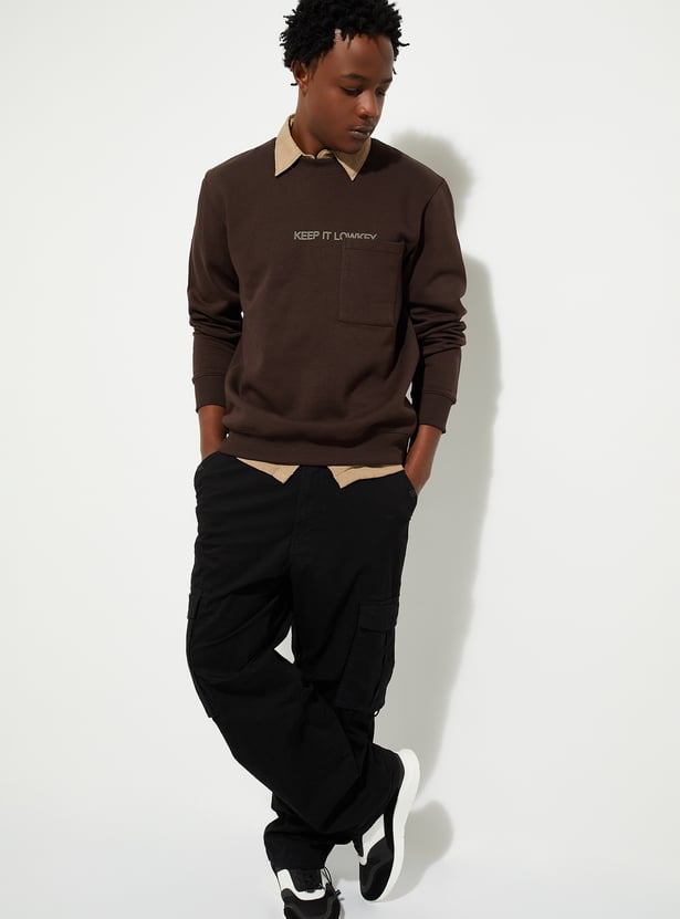 URB_N Men Chest Pocket Sweatshirt