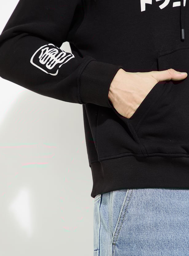 URB_N Men Oversized Dragon Ball-Z Print Hoodie