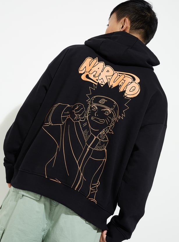 URB_N Men Oversized Naruto Printed Sweatshirt