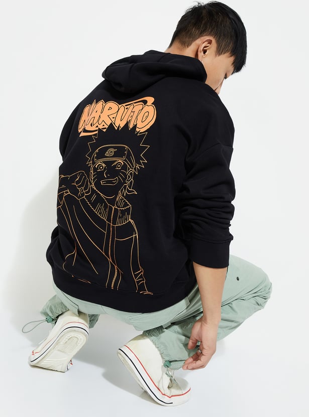 URB_N Men Oversized Naruto Printed Sweatshirt