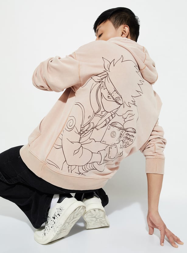 URB_N Men Oversized Naruto Printed Sweatshirt