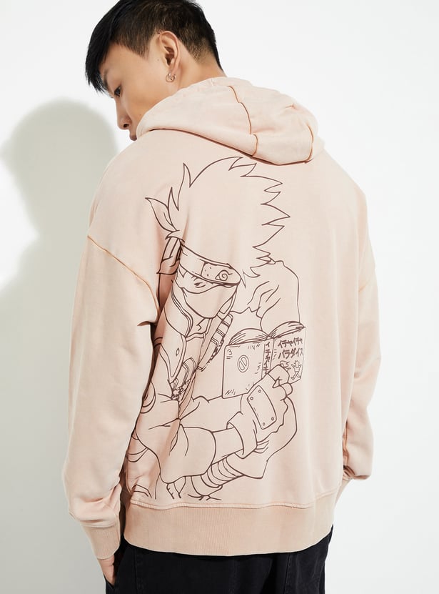 URB_N Men Oversized Naruto Printed Sweatshirt