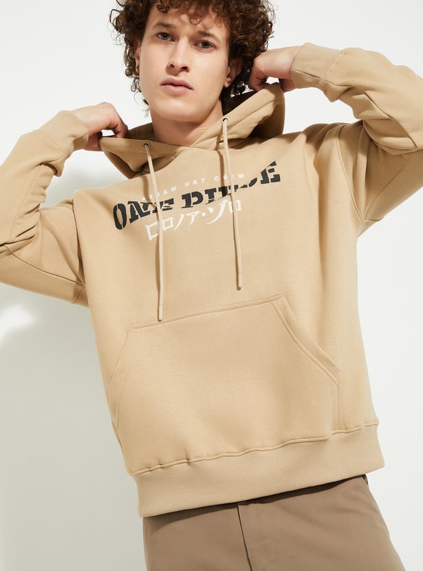 URB_N Men One Piece Printed Hooded Sweatshirt