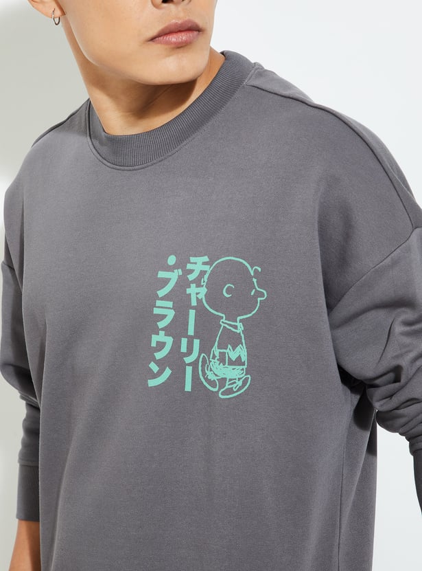 URB_N Men Oversized Peanuts Sweatshirt