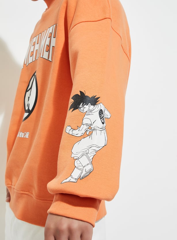 URB_N Men Oversized Dragon Ball Z Sweatshirt