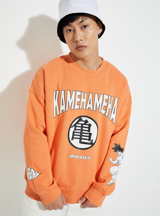 URB_N Men Oversized Dragon Ball Z Sweatshirt