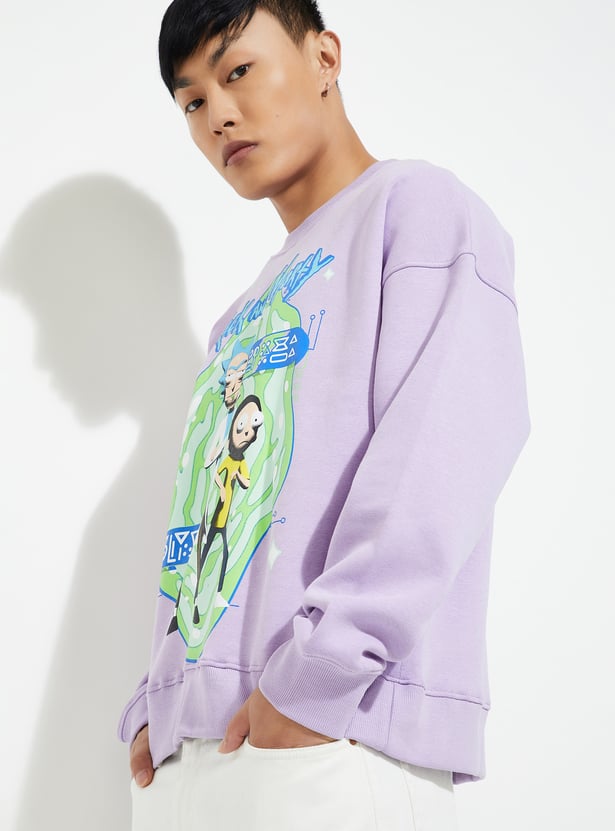 URB_N Men Oversized Rick & Morty Sweatshirt