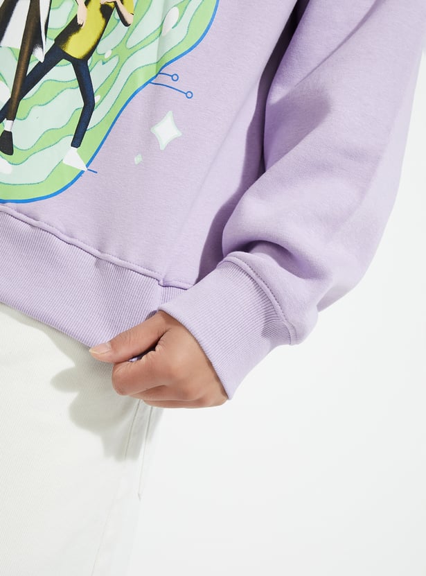 URB_N Men Oversized Rick & Morty Sweatshirt