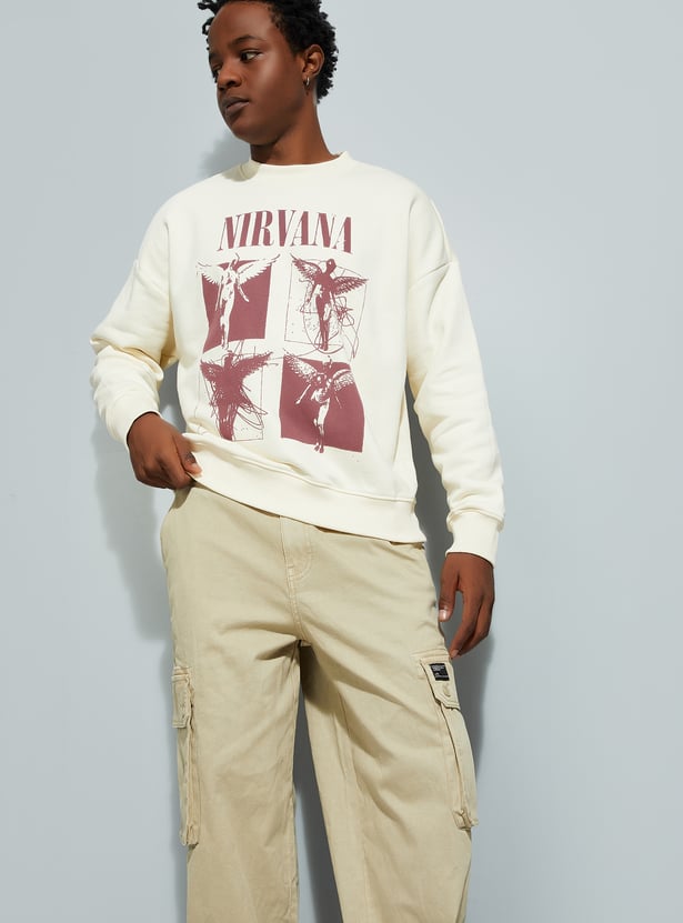 URB_N Men Oversized Printed Sweatshirt