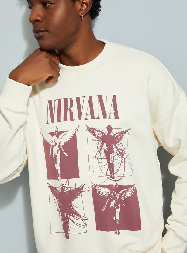 URB_N Men Oversized Printed Sweatshirt