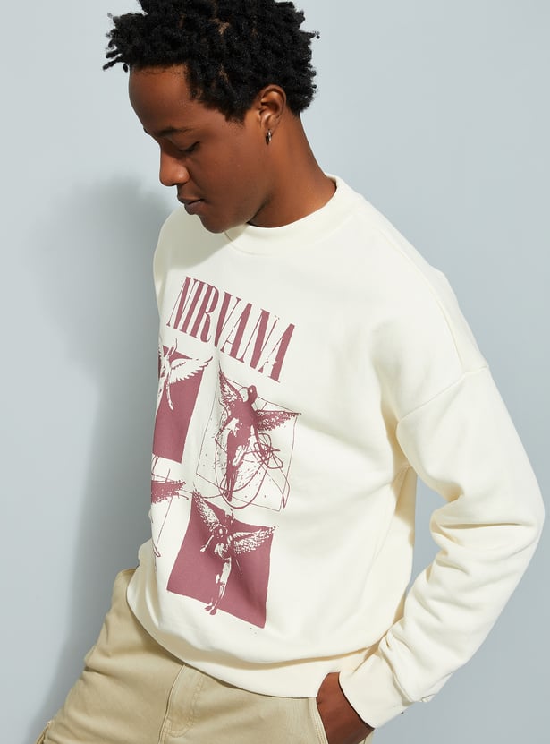 URB_N Men Oversized Printed Sweatshirt