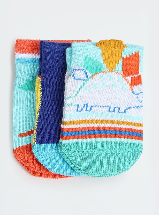 Boys Assorted No Show Socks - Pack of 3