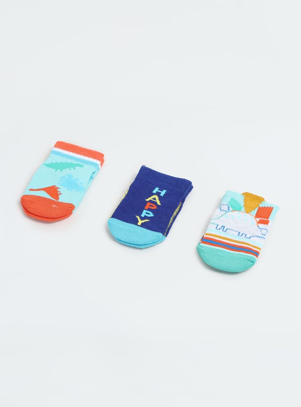 Boys Assorted No Show Socks - Pack of 3