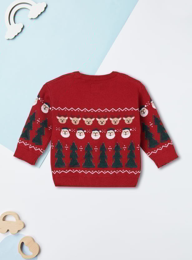 Boys Santa Claus Knit Sweater