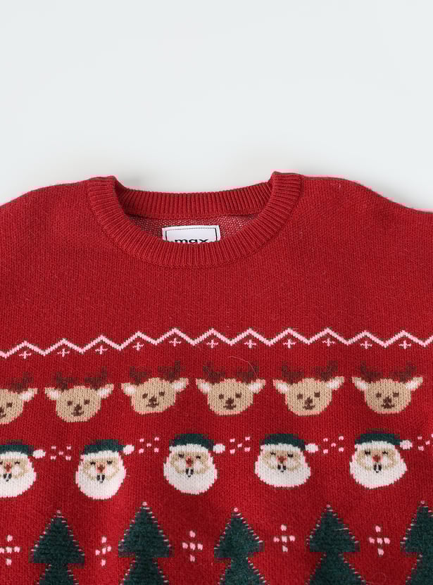 Boys Santa Claus Knit Sweater