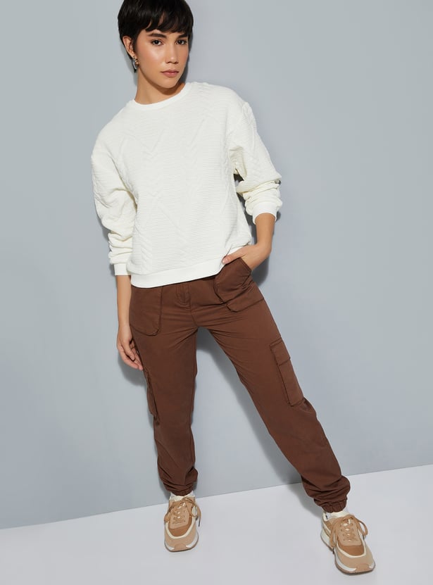 ALAYA F x URB_N Women Quilted Sweatshirt