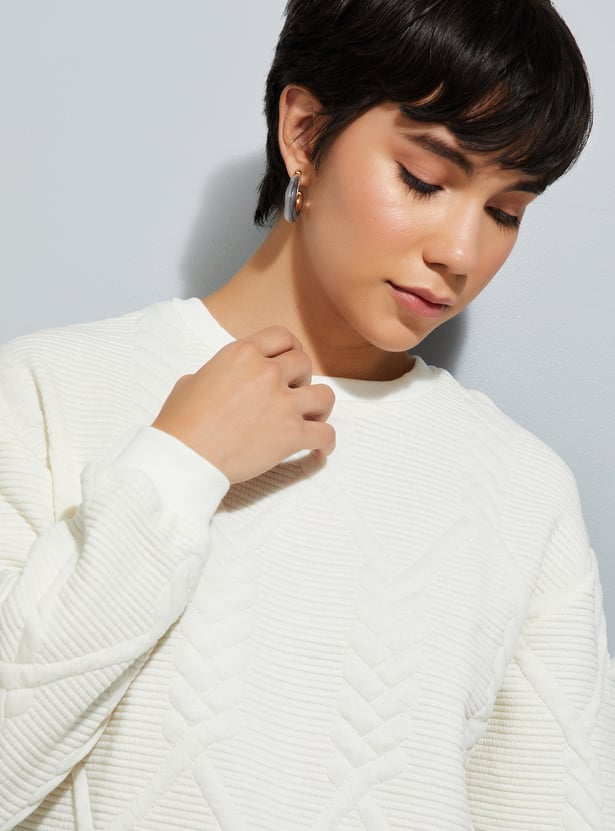 ALAYA F x URB_N Women Quilted Sweatshirt