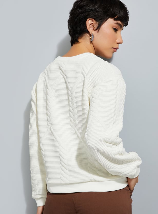 ALAYA F x URB_N Women Quilted Sweatshirt