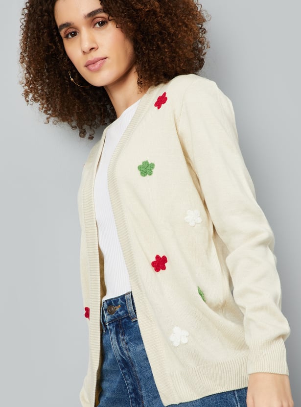 Women Embroidered Cardigan