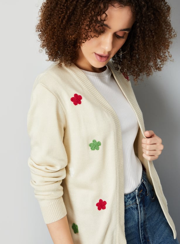 Women Embroidered Cardigan