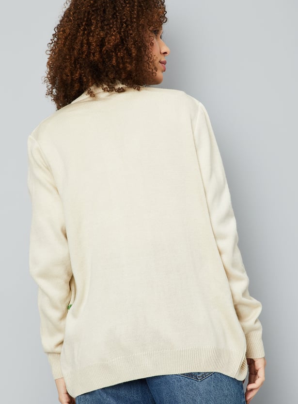 Women Embroidered Cardigan