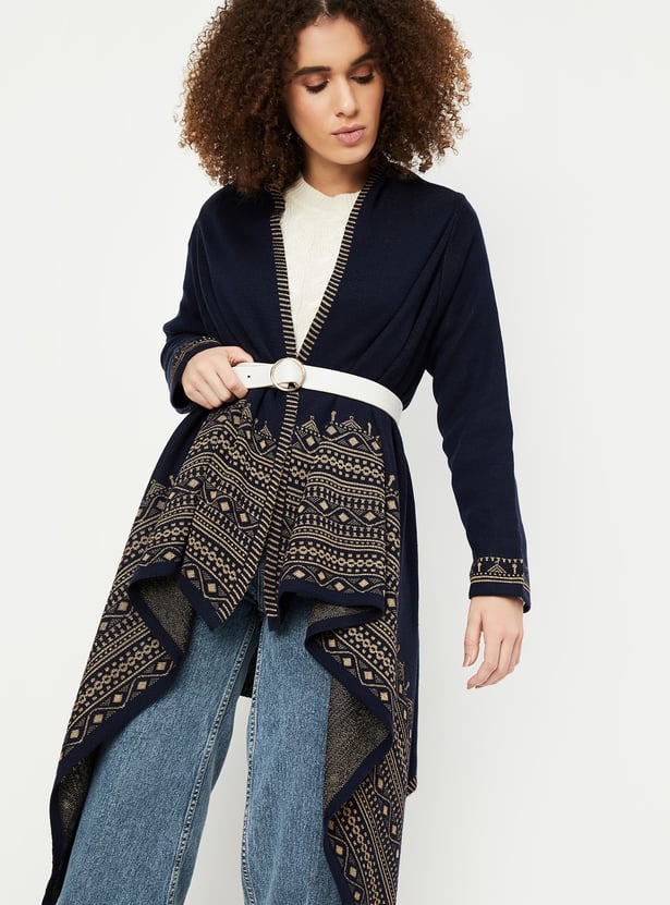 Women Printed Waterfall Shrug