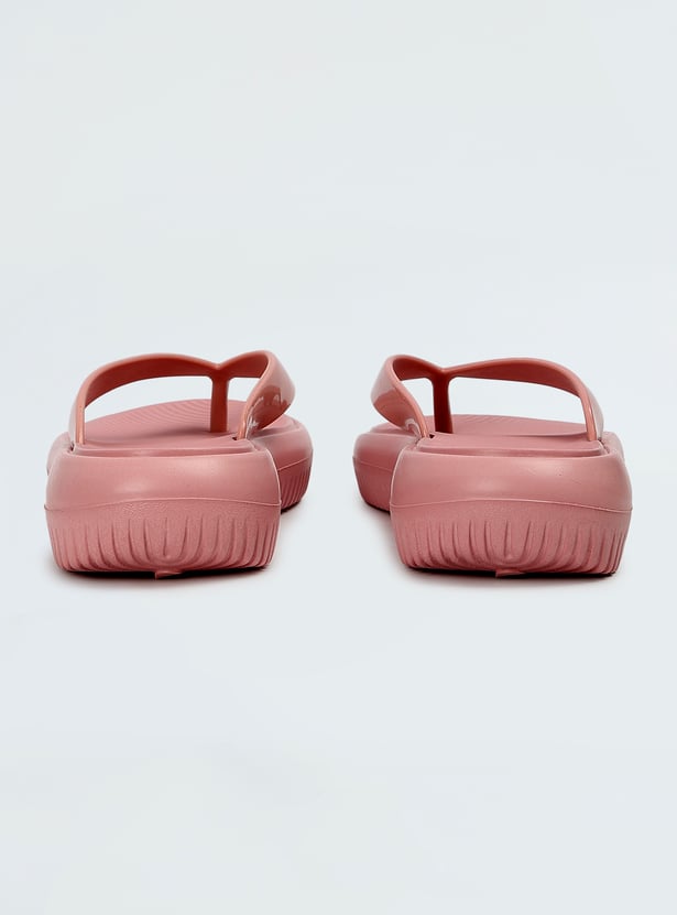 Women V Strap Elevated Slippers