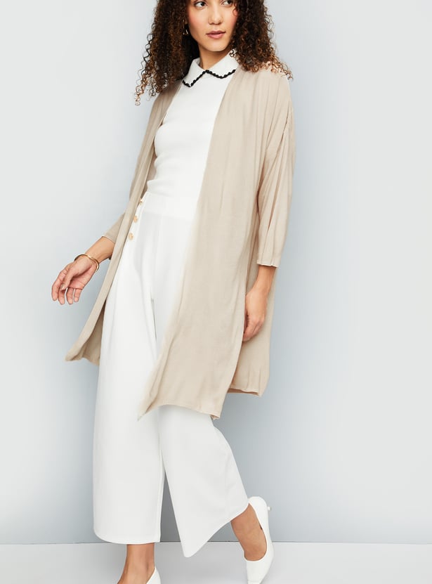 Women Knitted Front-Open Shrug